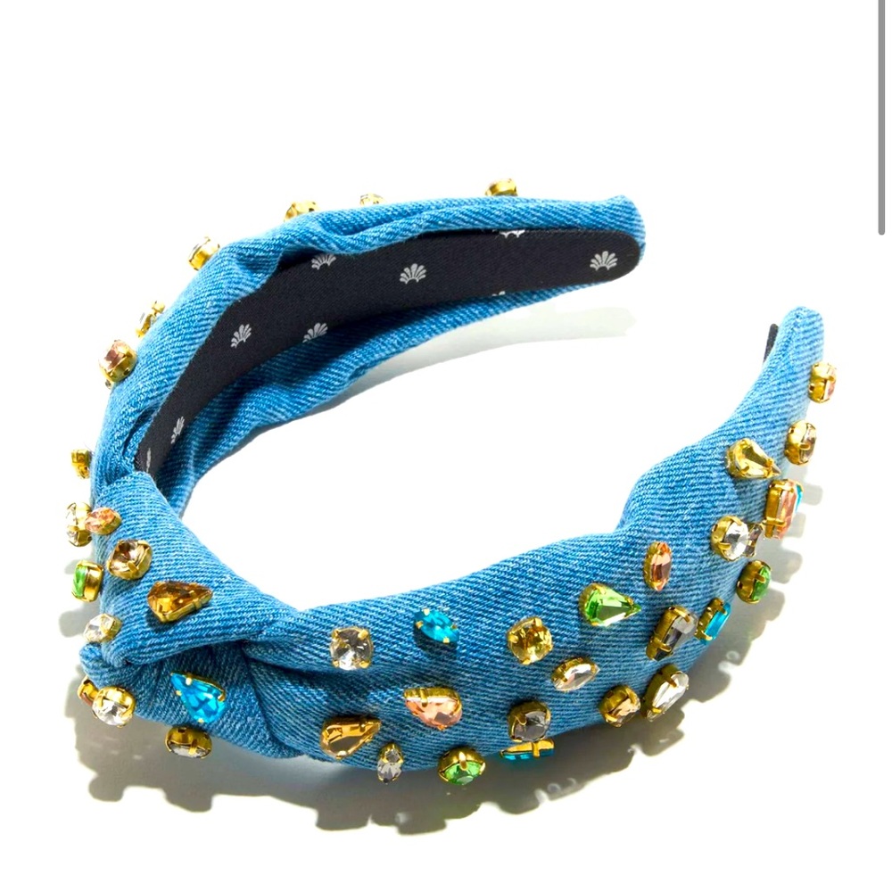 Lele Sadoughi Denim candy jeweled headband. Sold out!